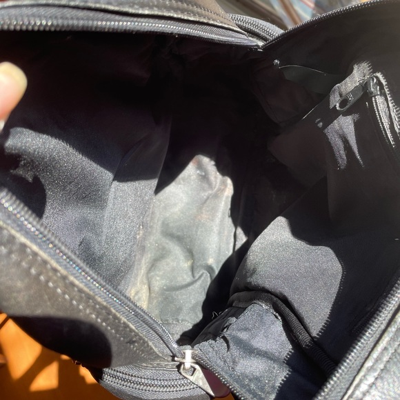 Black Leather Backpack Style Bag - Picture 4 of 7